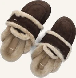 Nubikk Teddy Furry Brown Suede Slippers for Women -Teveo Geschaft 335954 5
