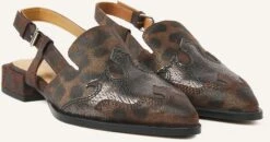 Via Vai Jazz Vaienna Slingbacks in Braun - Elegante Damen Leder Pumps