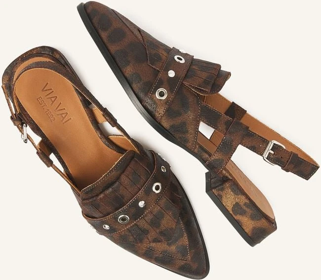 Via Vai Jazz Tammi Slingbacks in Braun mit Leoprint 6 Via Vai Jazz Tammi Slingbacks in Braun mit Leoprint – Bild 4