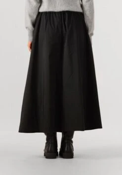 Neo Noir Yara Long Poplin Skirt - Eleganter Schwarzer Midirock -Teveo Geschaft 343291 2