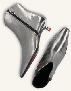 Jan Jansen Damen Stiefeletten Ieniemimi Doublezip Bootie in Silber -Teveo Geschaft 347357 5