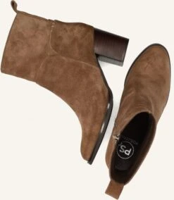 PS Poelman Fleur - Elegante braune Wildleder-Stiefeletten mit Blockabsatz 9 PS Poelman Fleur - Elegante braune Wildleder-Stiefeletten mit Blockabsatz -Teveo Geschaft 348329 5