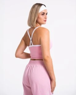 TEVEO Fearless Cami Top Rosa – Stilvolles Crop Top mit integriertem BH