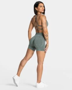 Acid Covert Scrunch Short "Basil" -Teveo Geschaft Acid Covert Scrunch Shorts Basil 2744