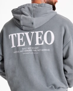 TEVEO Acid Hoodie Grau - Oversized Streetwear Statement 10 TEVEO Acid Hoodie Grau - Oversized Streetwear Statement -Teveo Geschaft Acid Men Hoodie Grau 4