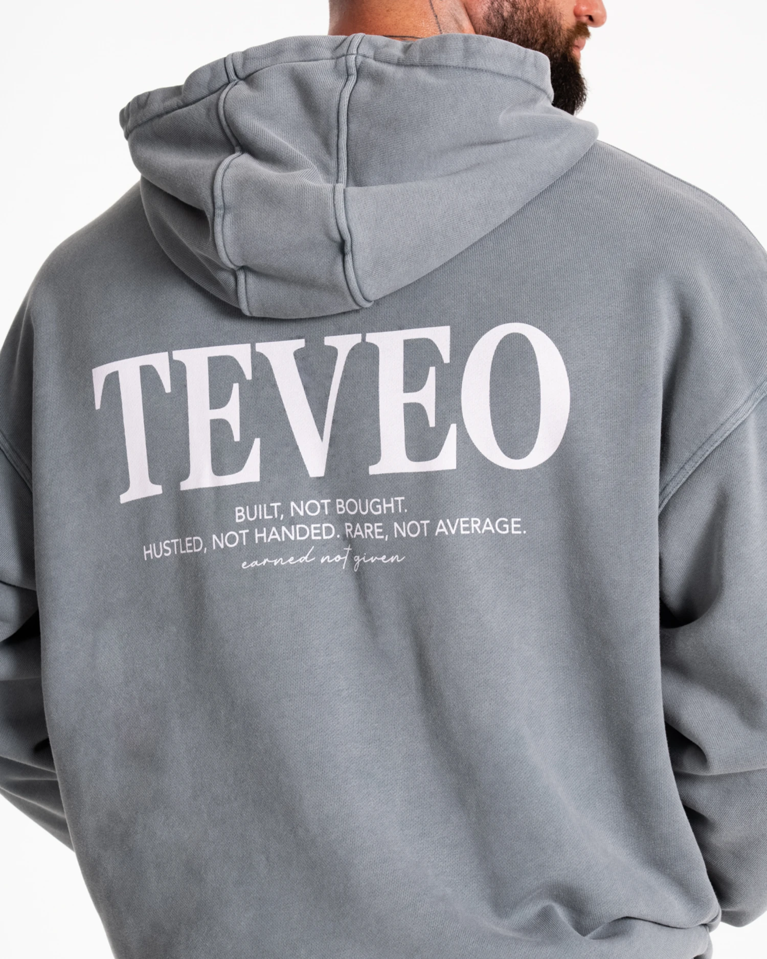 TEVEO Acid Hoodie Grau - Oversized Streetwear Statement 6 TEVEO Acid Hoodie Grau - Oversized Streetwear Statement – Bild 4