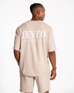 TEVEO Acid T-Shirt in Sand – Premium Oversized Vintage Shirt