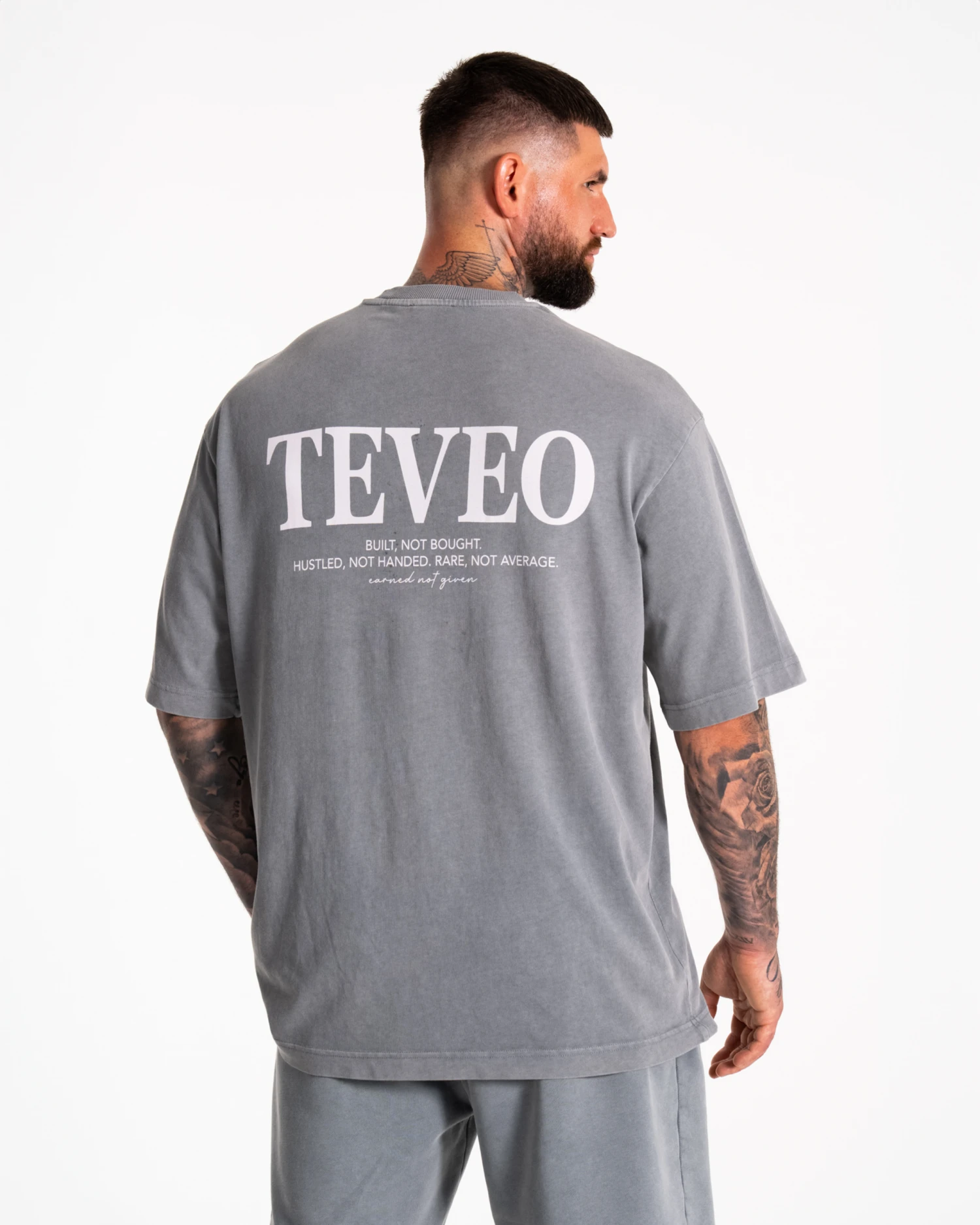 TEVEO Acid T-Shirt Grau – Vintage Oversized Style für Herren 4 TEVEO Acid T-Shirt Grau – Vintage Oversized Style für Herren – Bild 2