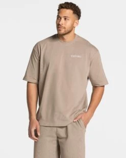 TEVEO Acid T-Shirt Mokka – Oversized Look & Vintage-Style