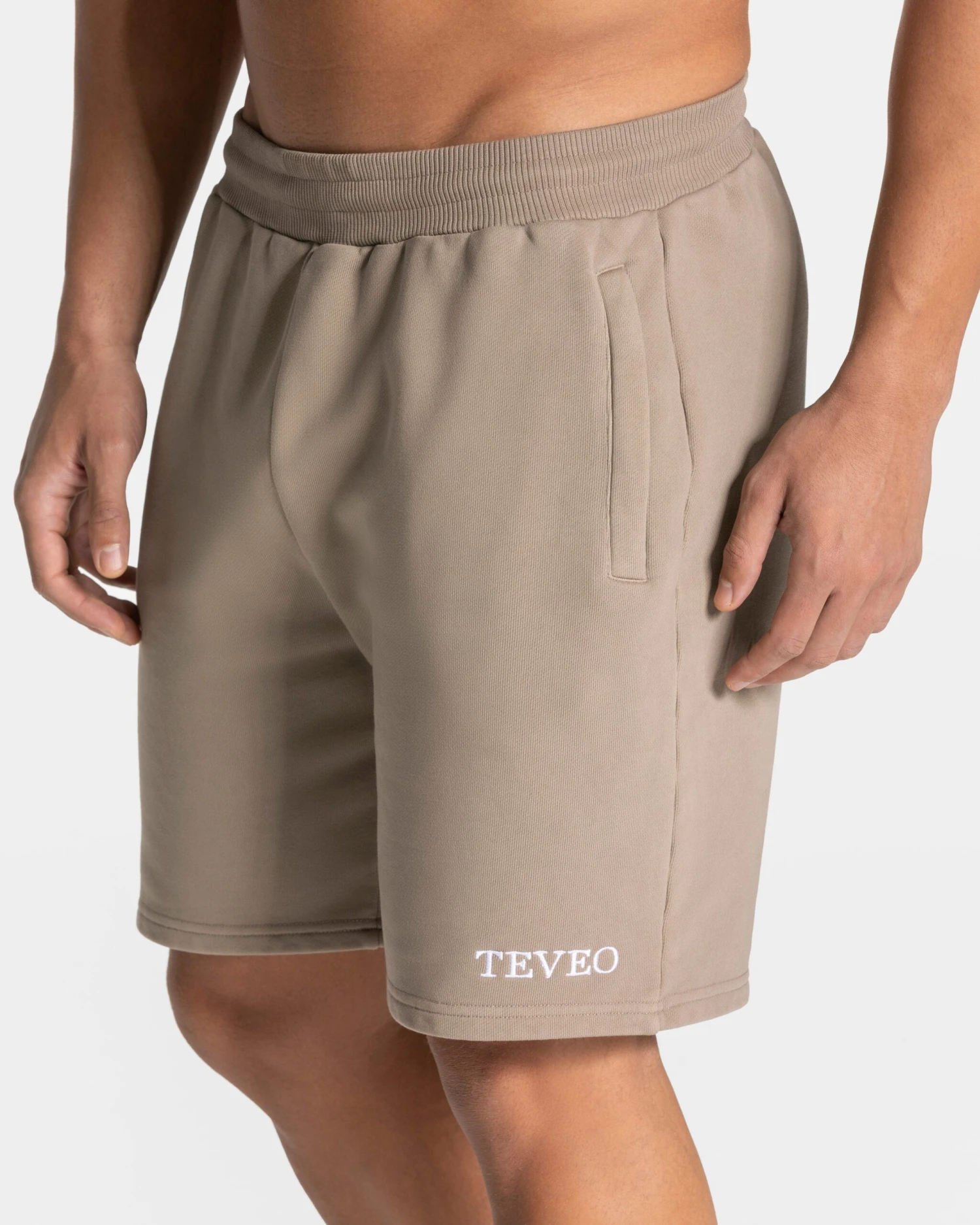 Acid Wash Herren Shorts Mokka - Premium Baumwolle mit Reißverschlusstaschen 6 Acid Wash Herren Shorts Mokka - Premium Baumwolle mit Reißverschlusstaschen – Bild 4