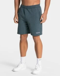Navy Acid Wash Cotton Shorts for Men - Premium Oversized Comfort