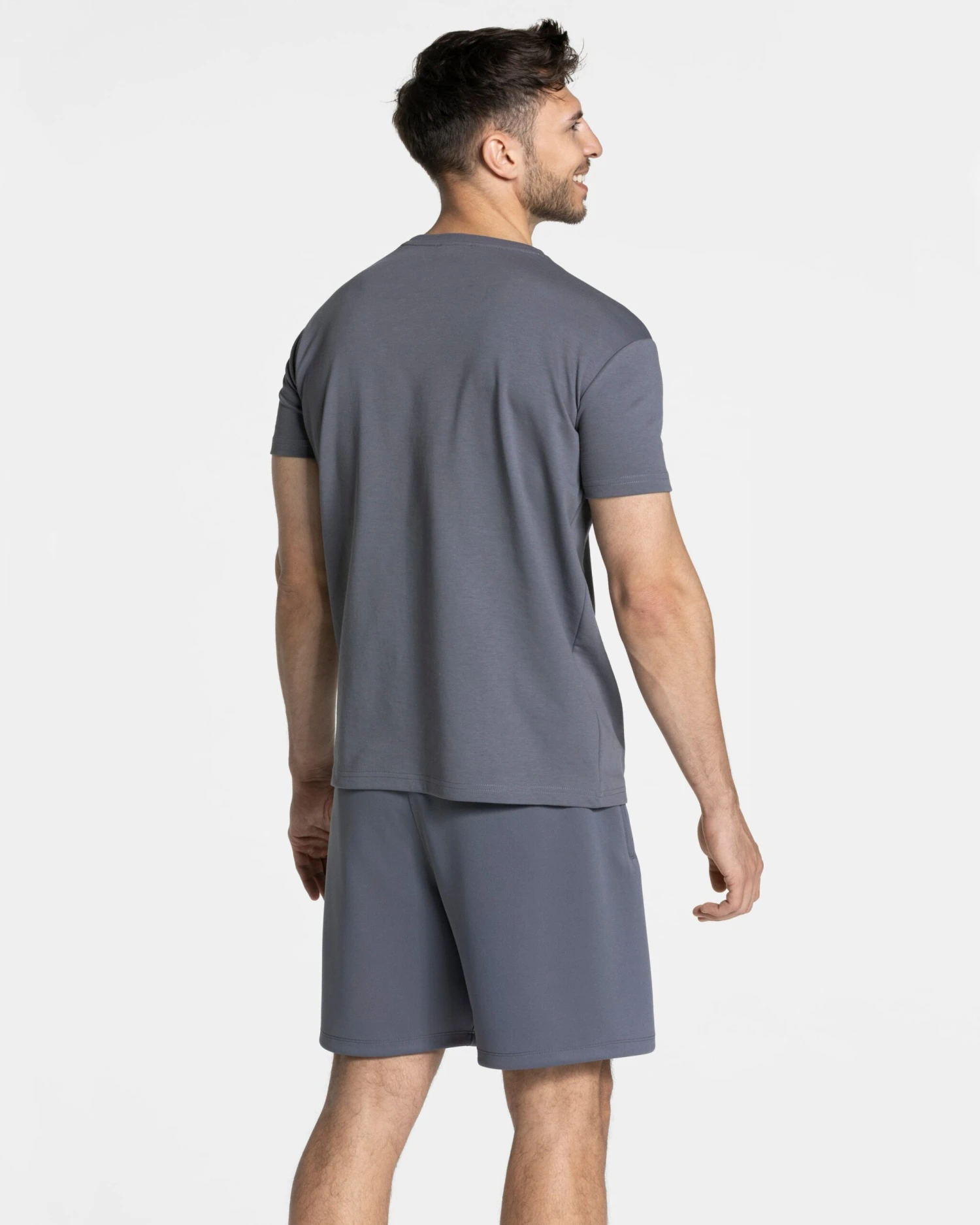 Men's Graphite Fitted T-Shirt - Slim Fit Cotton Blend Basic 4 Men's Graphite Fitted T-Shirt - Slim Fit Cotton Blend Basic – Bild 2