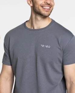 Men's Graphite Fitted T-Shirt - Slim Fit Cotton Blend Basic 10 Men's Graphite Fitted T-Shirt - Slim Fit Cotton Blend Basic -Teveo Geschaft Arrival Fitted T Shirt Graphit 3775