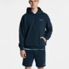 Arrival Hoodie Dunkelblau - Stylischer Oversized Kapuzenpullover für Gym & Alltag