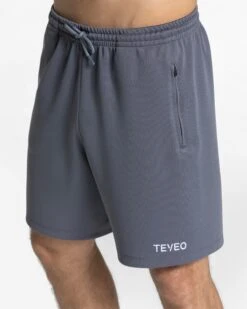 Sport Shorts Herren Graphit Grau - Arrival Trainingsshorts mit Reißverschlusstaschen -Teveo Geschaft Arrival Sport Shorts Graphit 3818 Angepasst