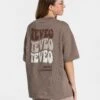 TEVEO Candy Oversized T-Shirt Mokka – Premium Statement Shirt für Damen 1 TEVEO Candy Oversized T-Shirt Mokka – Premium Statement Shirt für Damen -Teveo Geschaft Candy T Shirt mokka 2095