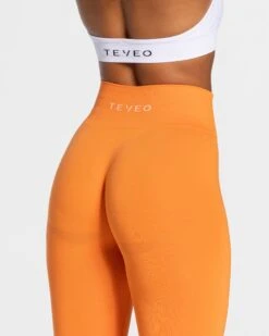 Classy Leggings "Orange" 10 Classy Leggings "Orange" -Teveo Geschaft Classy Seamless Leggings orange 7015