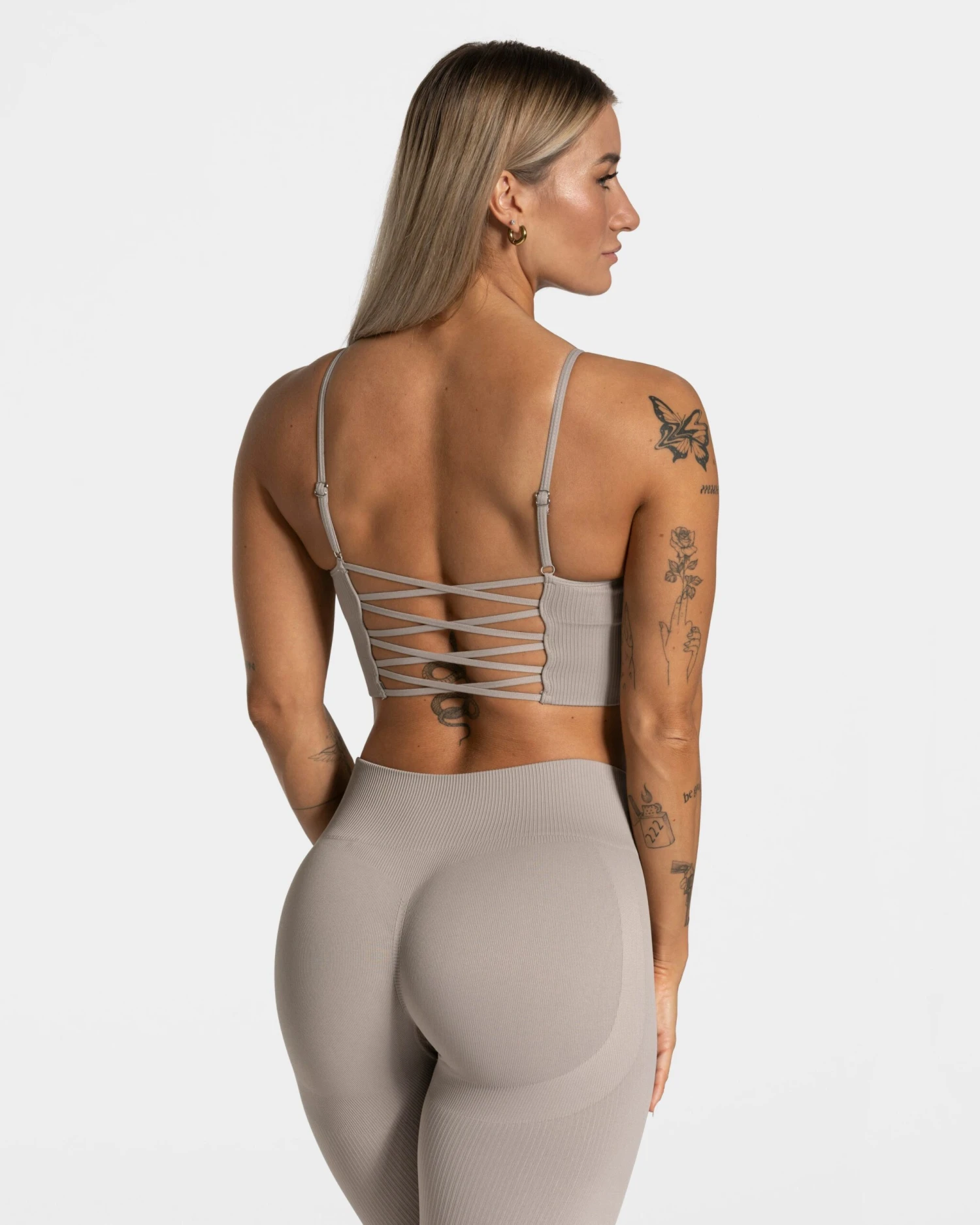 Elegant Cross Back Top Stone – Support & Style für Gym & Alltag 4 Elegant Cross Back Top Stone – Support & Style für Gym & Alltag – Bild 2