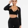Essence Bolero Schwarz – Femininer Sport-Shrug für Damen
