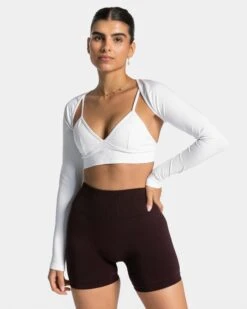 Essence Bolero Weiß – Femininer Langarm-Layer für Training & Alltag