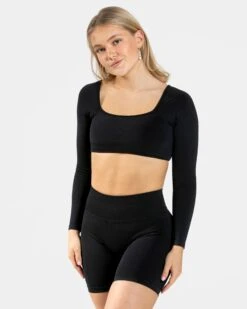 TEVEO Femme Backless Longsleeve - Schwarz