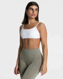 TEVEO Femme Backless Sport BH Weiß – Eleganter Rückenausschnitt & Komfort
