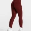 Femme Sculpt Scrunch Leggings "Weinrot" -Teveo Geschaft Femme Leggings burgundy 5035