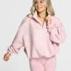 Femme Half Zip Sweater "Rosa" 2 Femme Half Zip Sweater "Rosa" -Teveo Geschaft Femme Oversized Zip Sweater Rosa 6302