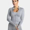 Femme Shaping Zip Jacke "Grau" 1 Femme Shaping Zip Jacke "Grau" -Teveo Geschaft Femme Shaping Jacket Grau 6656