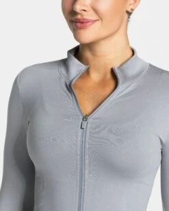 Femme Shaping Zip Jacke "Grau" -Teveo Geschaft Femme Shaping Jacket Grau 6681