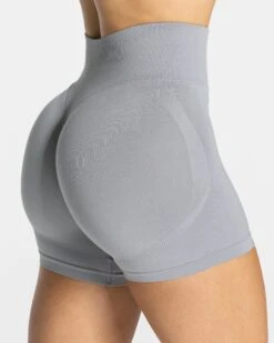 TEVEO Femme Sculpt Scrunch Short "Grau" – Fitness-Shorts mit Push-Effekt -Teveo Geschaft Femme Short Grau 7194