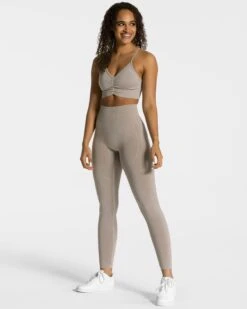Focus Sport BH Dust - Damen Fitness Top mit Scrunch-Effekt -Teveo Geschaft Focus Leggins dust 0688