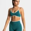 Ignite Sport BH Damen Petrol - Push-Up Bustier mit High Support -Teveo Geschaft Ignite Bh petrol 0061