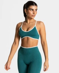 Ignite Sport BH Damen Petrol - Push-Up Bustier mit High Support
