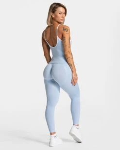 Women's Longline Fitness Cami Top with Built-in Bra - Baby Blue 11 Women's Longline Fitness Cami Top with Built-in Bra - Baby Blue -Teveo Geschaft Ignite Cami Top babyblau 0392