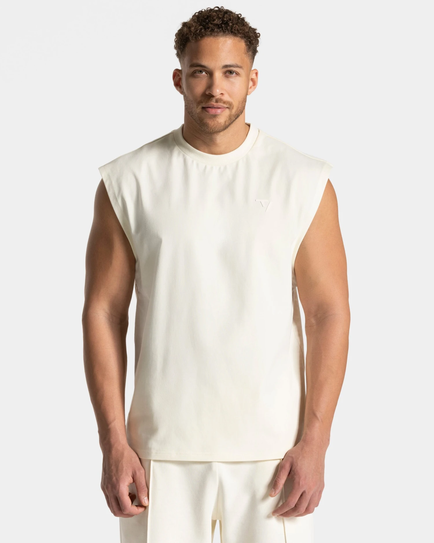 Ignite Oversized Tank Off White - Premium Men's Gym Top 3 Ignite Oversized Tank Off White - Premium Men's Gym Top