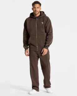 TEVEO Ignite Zip Jacke Herren - Premium Sweatjacke Espresso -Teveo Geschaft Ignite Zip Jacke espresso 0763