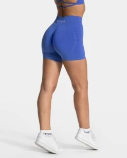 TEVEO Pure Covert Scrunch Short - Royalblau