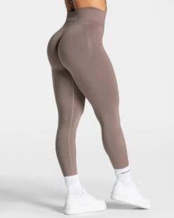 TEVEO Pure Covert Scrunch Leggings "Mokka" - Push-Up Gym Tights