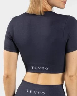 Sensation Crop Top Dunkelblau - Elastisches Fitness Oberteil für Damen 10 Sensation Crop Top Dunkelblau - Elastisches Fitness Oberteil für Damen -Teveo Geschaft Sensation Crop Top Dunkelblau 0453
