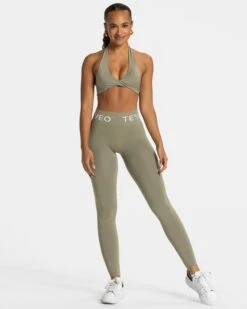 Signature Covert Scrunch Leggings "Khaki" -Teveo Geschaft Signature Covert Scrunch Leggings khaki 0194