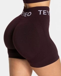 Signature Covert Scrunch Short "Merlot" -Teveo Geschaft Signature Covert Scrunch Short merlot 0585
