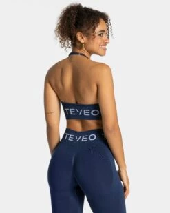 TEVEO Signature Neckholder BH Dunkelblau – Sport-BH für Damen -Teveo Geschaft Signature NeckholderBh Dunkelblau 1113
