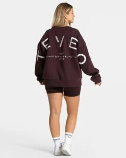Signature Oversized Sweater "Merlot" -Teveo Geschaft Signature Oversized Sweater merlot 1630