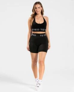 TEVEO Signature Neckholder Sport BH - Schwarz 9 TEVEO Signature Neckholder Sport BH - Schwarz -Teveo Geschaft Signature ShortSchwarz 0057
