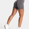 TEVEO Signature Scrunch Short Graphit - Shaping Fitness-Shorts für Damen
