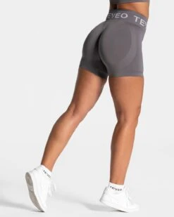 TEVEO Signature Scrunch Short Graphit - Shaping Fitness-Shorts für Damen