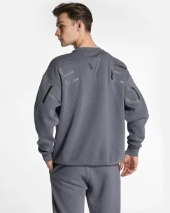 TEVEO Arrival Signature Sweater Graphit – Oversized Strick-Design