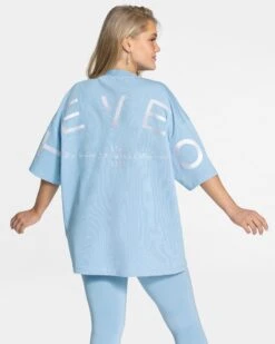 TEVEO Signature Oversized T-Shirt Ice Blue