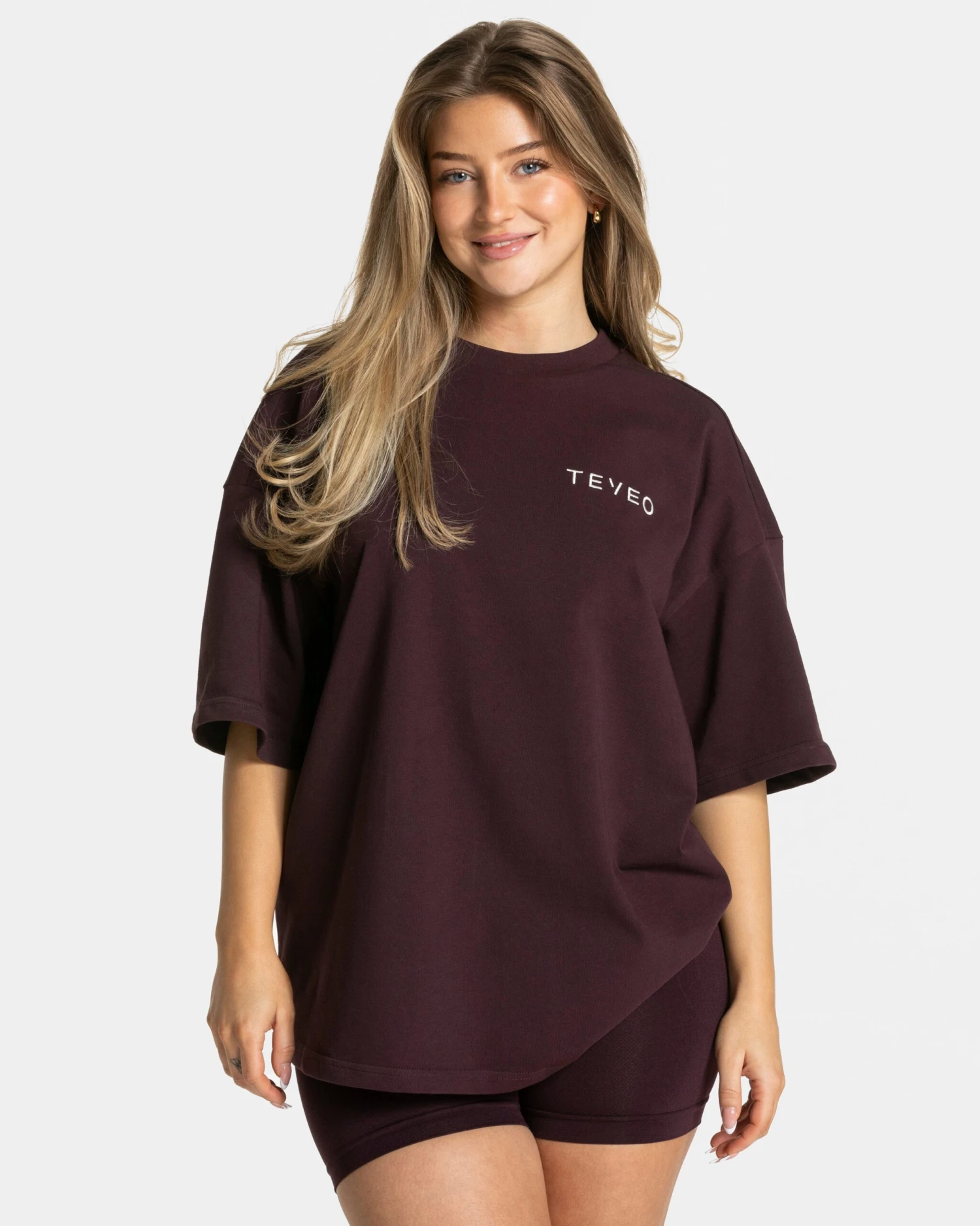 TEVEO Signature Oversized T-Shirt - Merlot 4 TEVEO Signature Oversized T-Shirt - Merlot – Bild 2